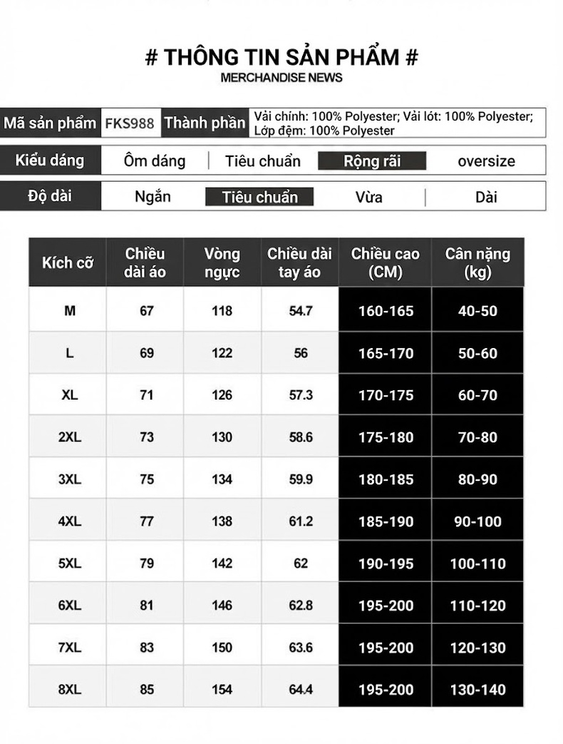 Áo Khoác Phao Nam Cotton Dáng Rộng Phong Cách Hàn Quốc Màu Đen, Trắng, Kem, Hồng... chi tiết 11