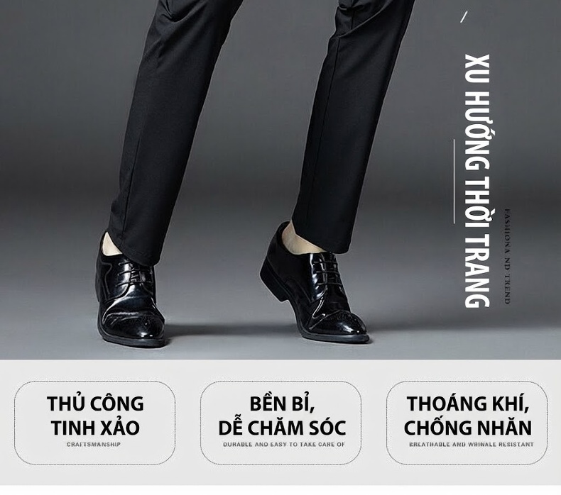Quần Âu Nam Dáng Thẳng Chất Liệu Mỏng, Nhanh Khô Màu Xám, Xanh Navy, Đen chi tiết 2