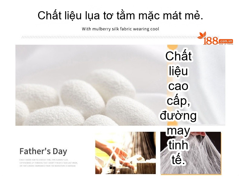 Áo Polo Nam Tay Ngắn Lụa Tơ Tằm Mỏng Cổ Bẻ Họa Tiết Thời Trang Màu Trắng, Xanh, Đen chi tiết 2