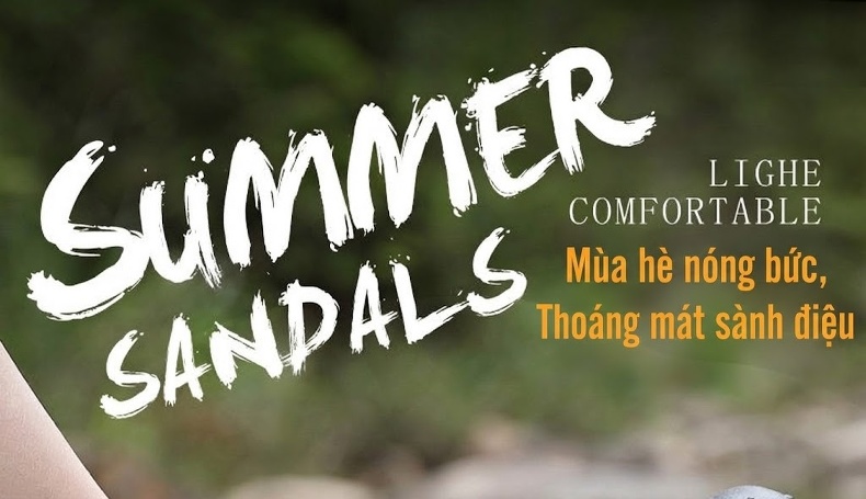 Dép Sandal Nam Da Thật Quai Dán Đế Cao Su Chống Trượt Bít Mũi Đi Biển, Đi Phượt (đế cao 3 cm) chi tiết 3