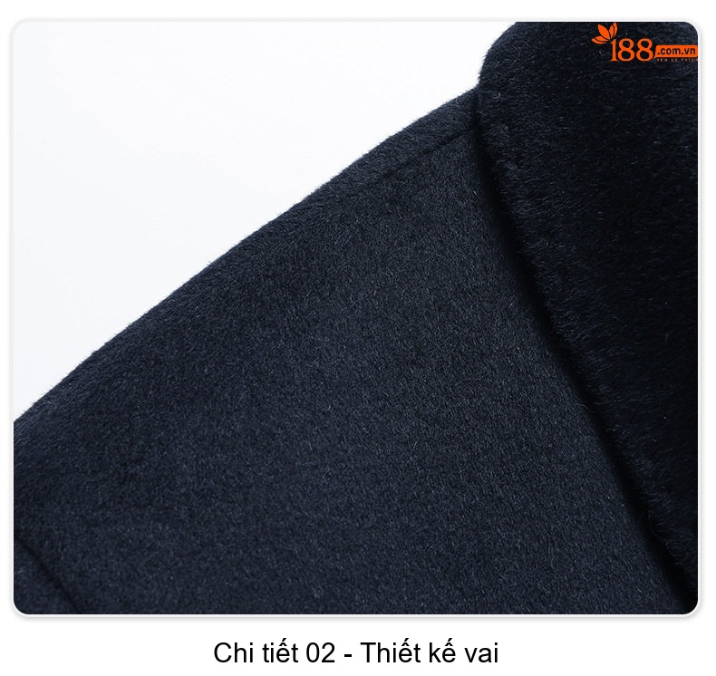 Áo Khoác Nam Dáng Dài Lót Lông Thỏ Tháo Rời Pha Lông Dê, Lụa Tằm, Len Lông Cừu Màu Xanh Đen chi tiết 22