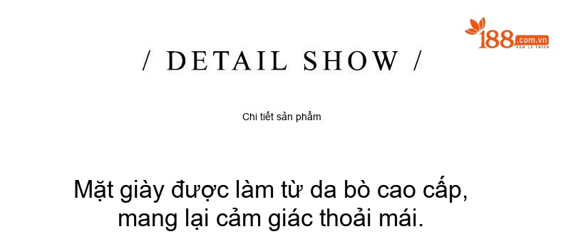 Giày Tây Buộc Dây Nam Da Thật Phong Cách Anh Quốc Chiều Cao Đế Khoảng 3cm Màu Đen chi tiết 7
