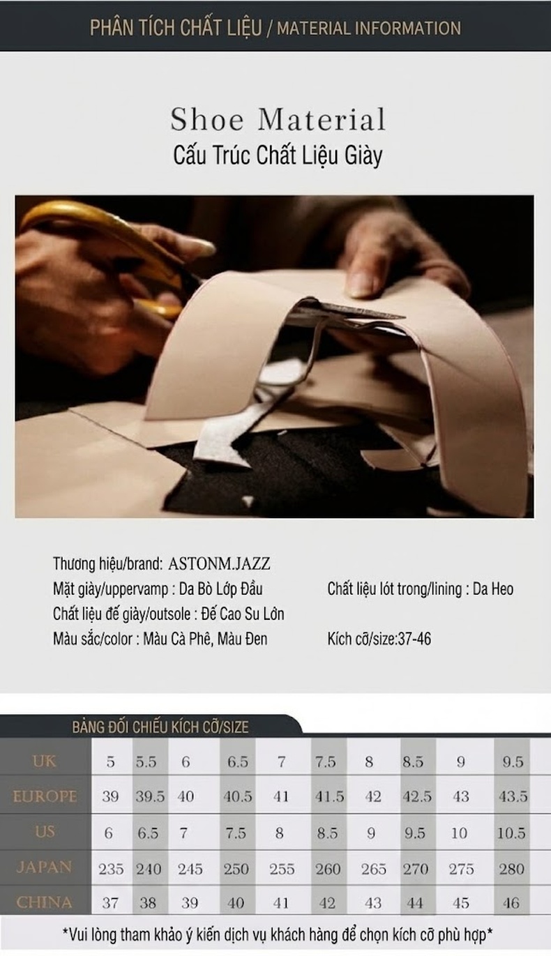 Giày Boot Nam Da Bò Cao Cổ Khóa Kéo Chiều Cao Đế Khoảng 3cm Màu Đen, Nâu chi tiết 3