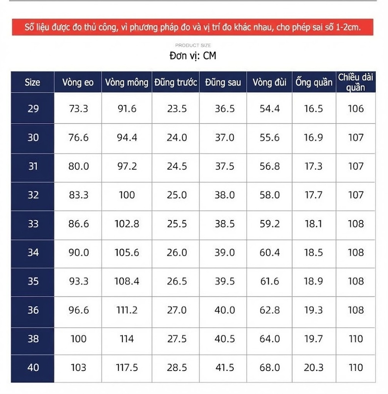 Quần Âu Nam Dáng Suông Lót Lông Dày Dặn Màu Đen chi tiết 15
