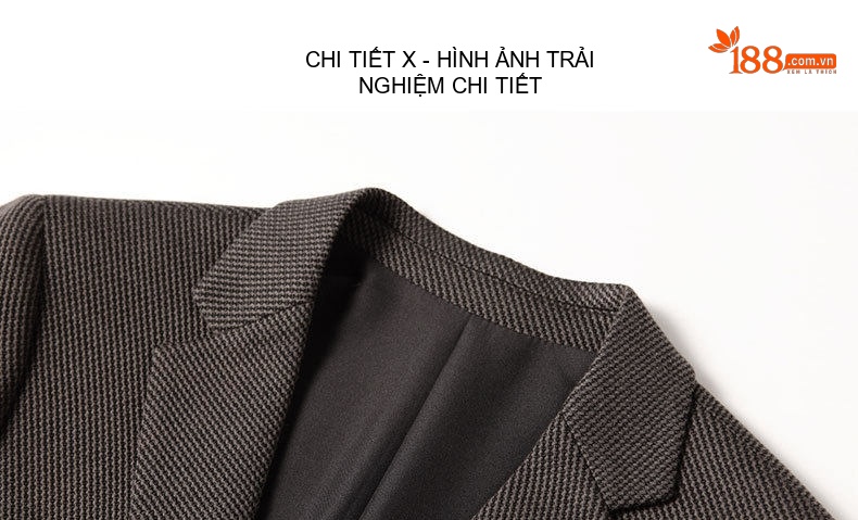 Áo Blazer Nam Modal Dáng Ôm Vừa Vặn Phong Cách Doanh Nhân Màu Nâu, Xám chi tiết 10