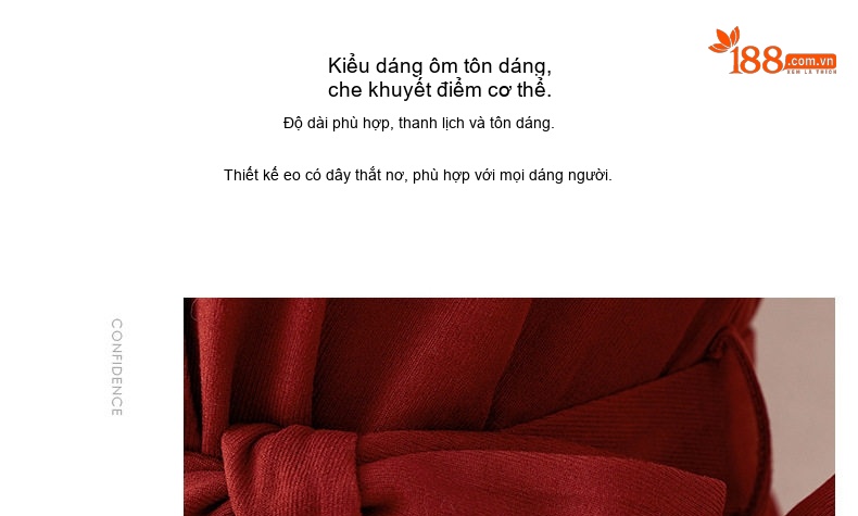 Váy Đầm Nữ dáng chữ A Thắt Eo Tay Dài Phong Cách Hàn Quốc Màu Đỏ chi tiết 10