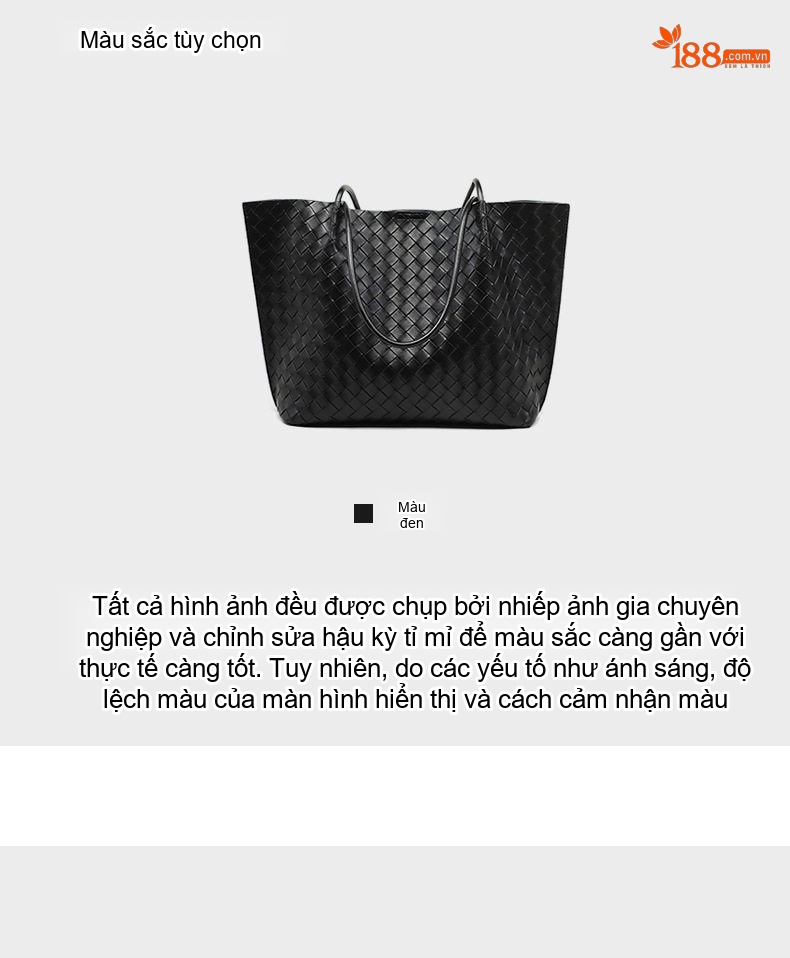Túi Tote Nữ Thiết Kế Độc Đáo Da Bò Cao Cấp Phong Cách Thời Trang Công Sở Màu Đen chi tiết 4