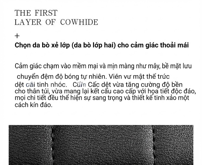 Túi Hộp Mini Da Thật Phong Cách Tiểu Hương Đeo Vai Chéo Khóa Dây Xích Cao Cấp Màu Trắng, Đen chi tiết 5