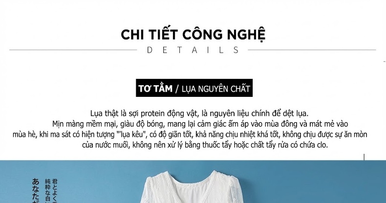 Váy Lụa Tằm Ý Nữ Cổ chữ V Pháp Thu Eo Dáng Dài Thanh Lịch Màu Trắng chi tiết 6