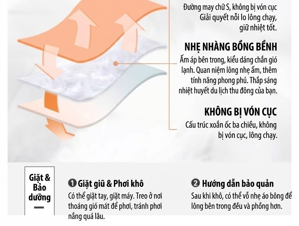 Áo Khoác Phao Nữ Chần Bông Họa Tiết Trám Dáng Ngắn Nhẹ Ấm Áp Màu Nâu, Đen chi tiết 11