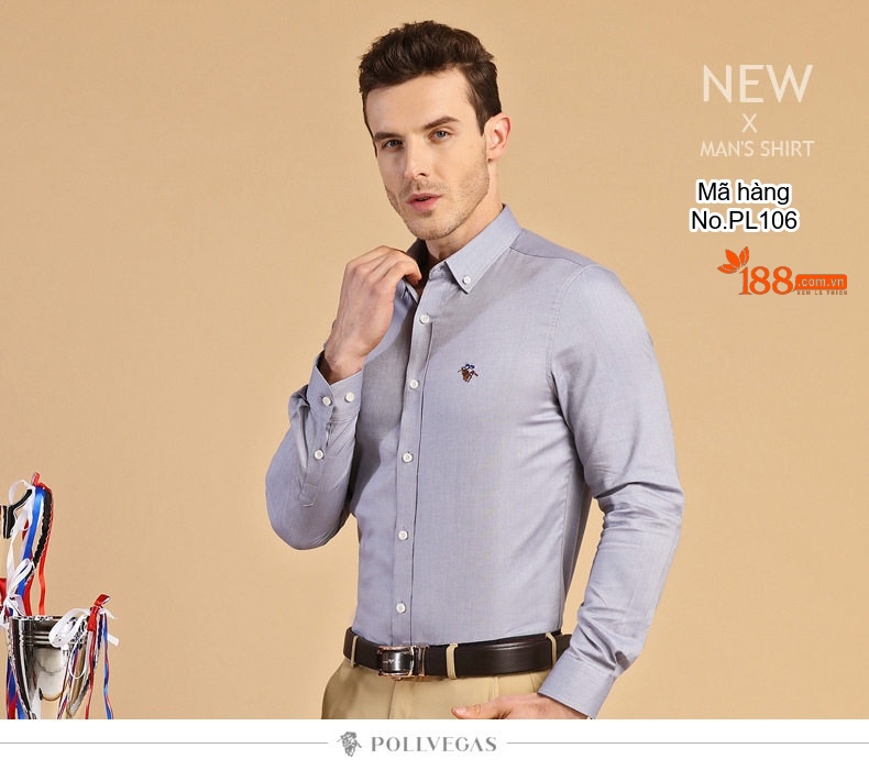 Áo Sơ Mi Tay Dài Nam Cotton Dáng Ôm Thời Trang Công Sở Màu Trắng, Xanh Dương, Hồng, Tím... chi tiết 28
