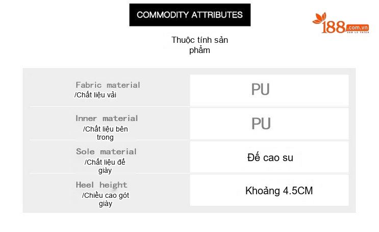 Giày Cao Gót Nữ Da Bóng Mũi Nhọn Trang Trí Xích Kim Loại Chiều Cao Đế Khoảng 3cm Màu Be, Trắng, Đen chi tiết 2