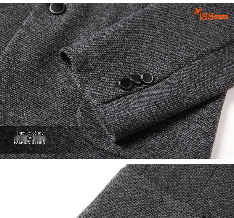 Áo Vest Nam Silk Wool (Sợi Tơ Len) Phong Cách Business Casual Chống Nhăn Màu Xám chi tiết 12