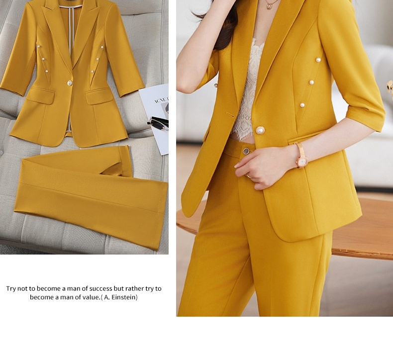Áo Vest Công Sở Tay Lỡ Phong Cách Hàn Quốc Màu Hồng, Vàng, Trắng chi tiết 6
