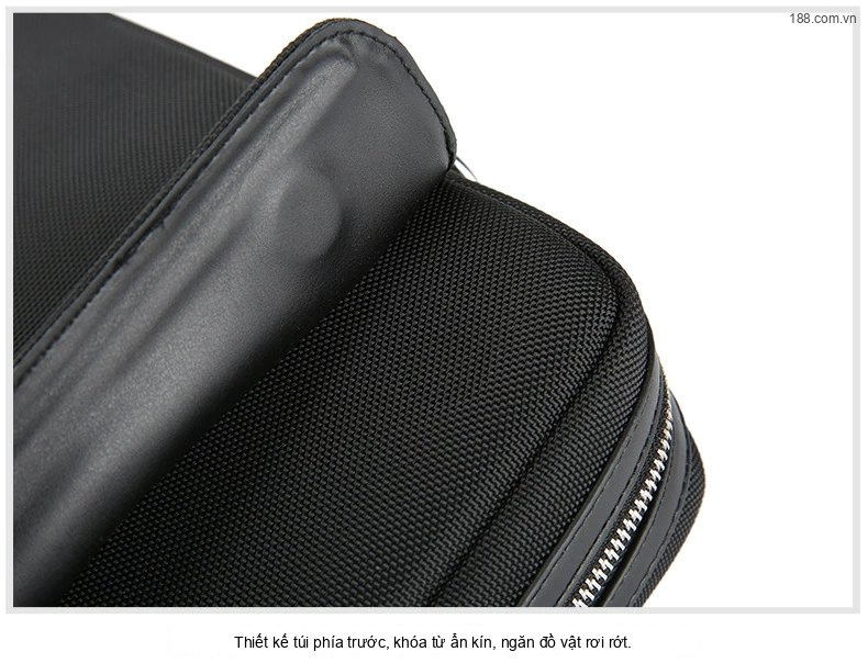 Túi Xách Tay Nam Vải Oxford Công Sở Đựng Laptop Chống Nước Màu Đen chi tiết 16