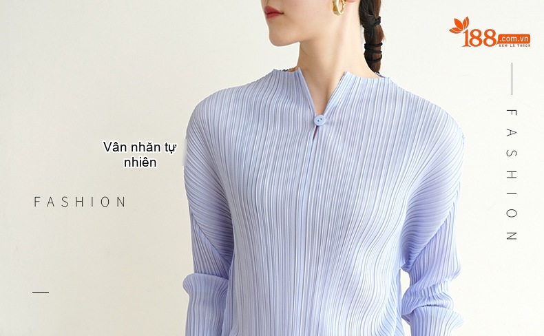 Áo Thun Nữ Dài Tay Thiết Kế V Cổ Phong Cách Tối Giản chi tiết 1