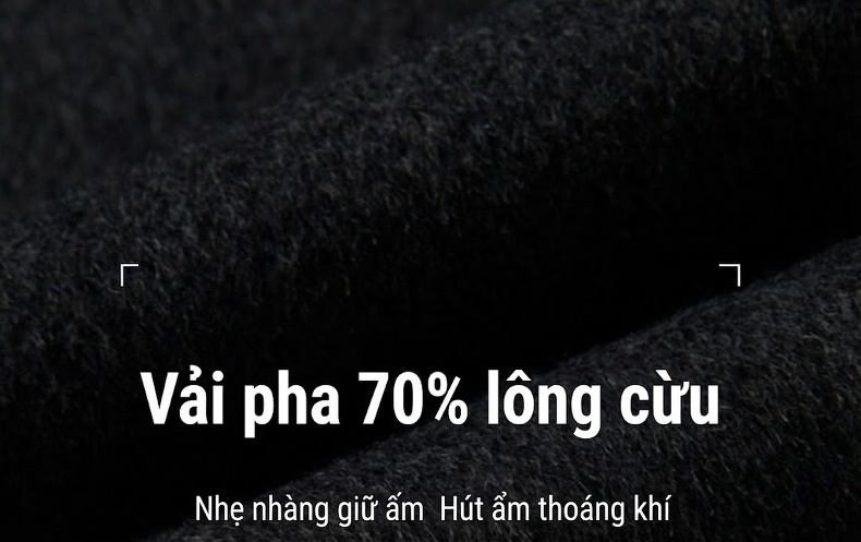 Áo Khoác Dạ Nam Lót Lông Vũ Ngắn Tay Thu Đông Màu Xám, Nâu chi tiết 4
