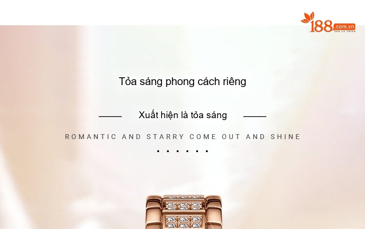 Đồng Hồ Nữ Longbo Dây Kim Loại Đính Đá Chống Nước Màu Vàng Hồng chi tiết 4