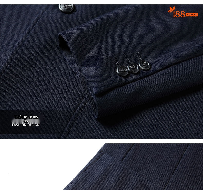 Áo Khoác Blazer Nam Màu Đen, Nâu, Xám Áo Vest Công Sở Thu Đông chi tiết 17
