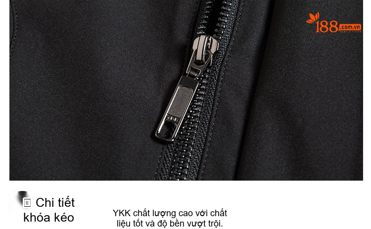 Áo Parka Nam Dáng Dài Lót Lông Thỏ Cổ Lông Cáo Màu Đen chi tiết 30