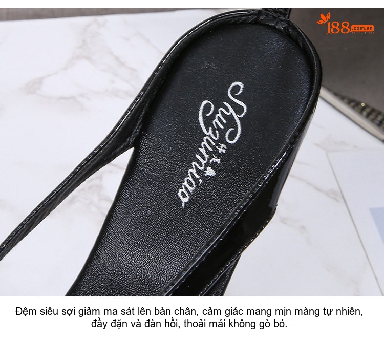 Giày Sandal Cao Gót Nữ Kẹp Ngón Gót Nhọn Quai Mảnh Gót Cao 13cm - 15cm Màu Đen, Đỏ, Trắng, Vàng... chi tiết 4