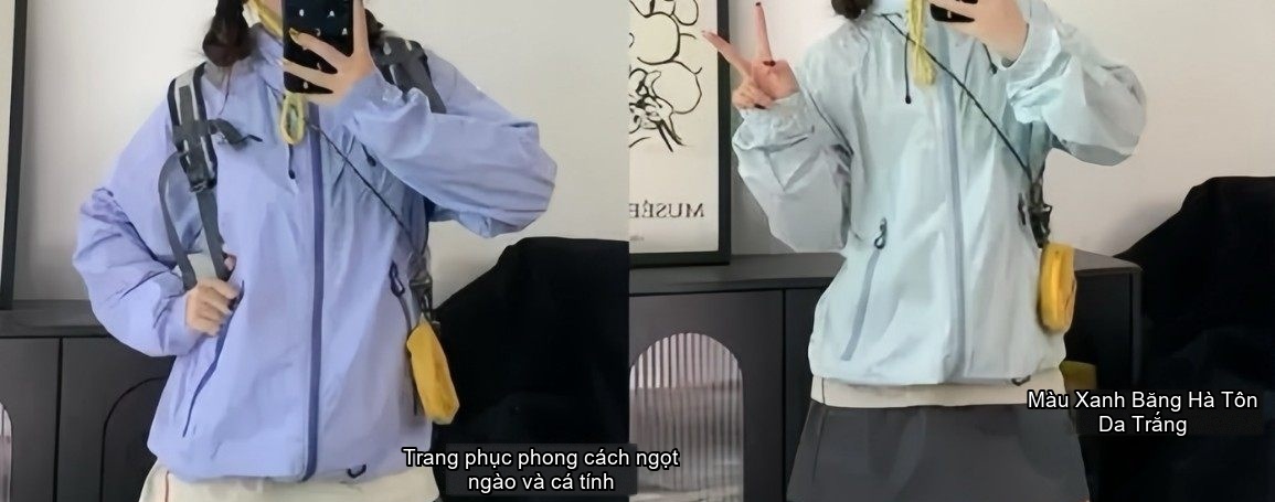 Áo khoác gió chống thấm nước có mũ trùm đầu phong cách thời trang chi tiết 13