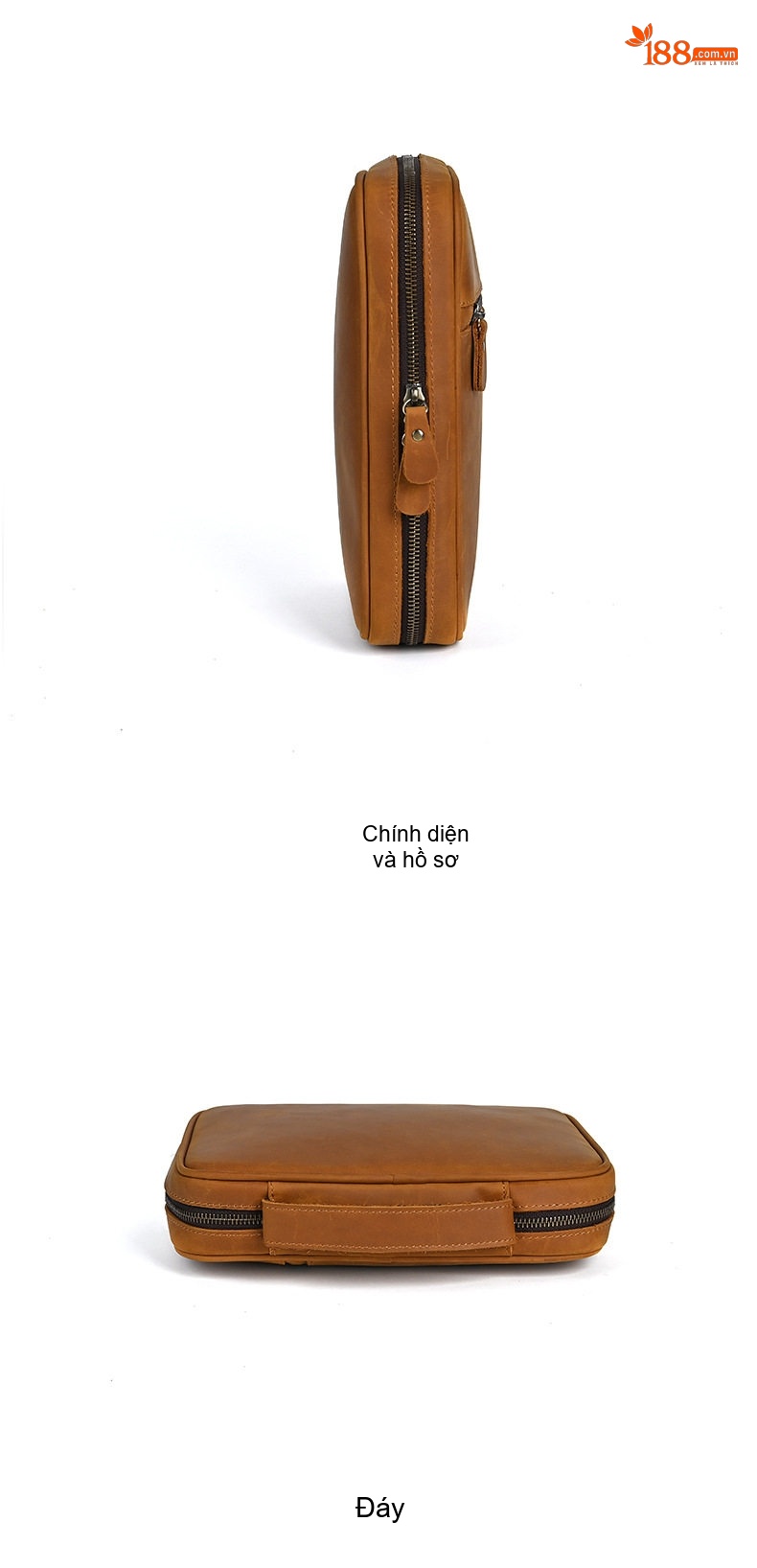 Túi Đựng Sách Da Mờ Vintage Phong Cách Nhật Bản Sức Chứa Lớn Chống Bụi Màu Nâu, Vàng Nâu chi tiết 14