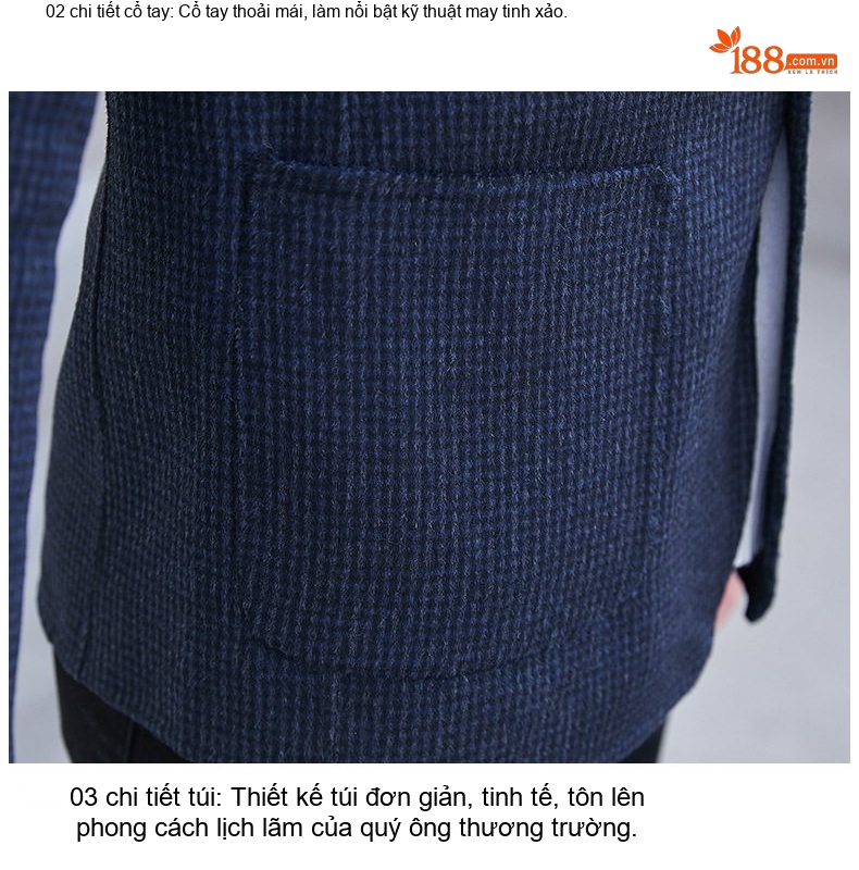 Áo Vest Nam Hai Mặt Dệt Kim Kẻ Ôm Dáng Thu Đông chi tiết 37