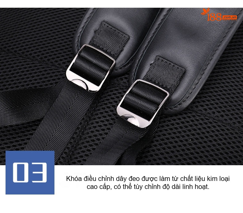 Balo Da Thật Công Sở Nam Da Bò Sức Chứa Lớn Màu Đen chi tiết 44