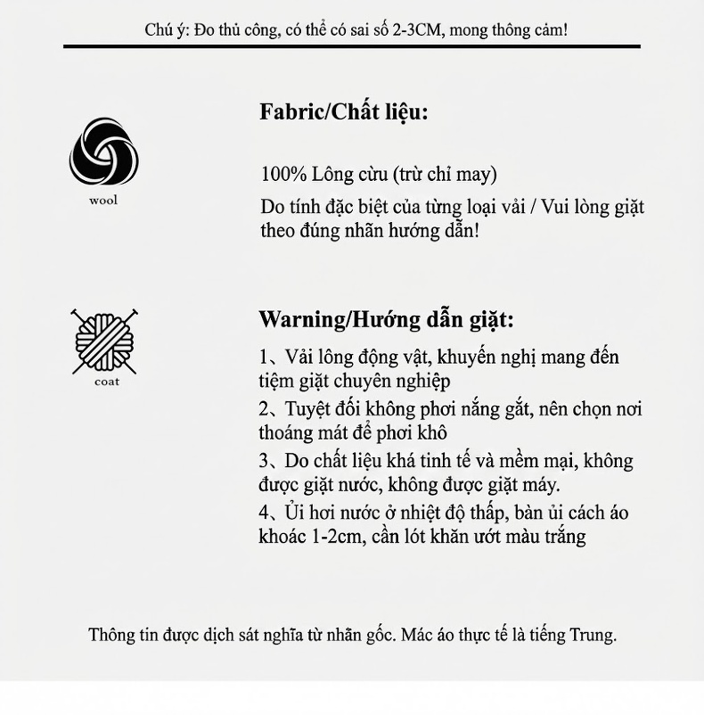 Áo Khoác Dạ Nữ Hai Mặt Lông Cừu Ngắn Tay Tiểu Thư Phong Cách Hàn Quốc Màu Be chi tiết 5