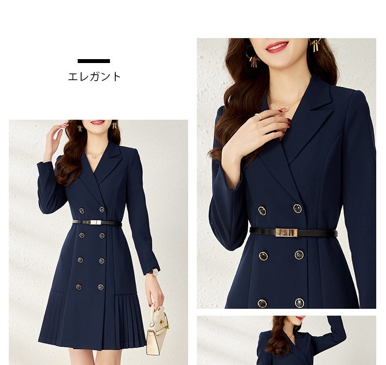 Váy Vest Nữ Công Sở Chiết Eo Dáng Ôm Xòe Nhẹ Màu Xanh Navy, Hồng chi tiết 12