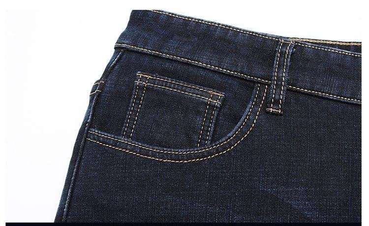 Quần Jean Nam Ống Đứng Lót Lông Dày Dặn Màu Xanh Dương chi tiết 32