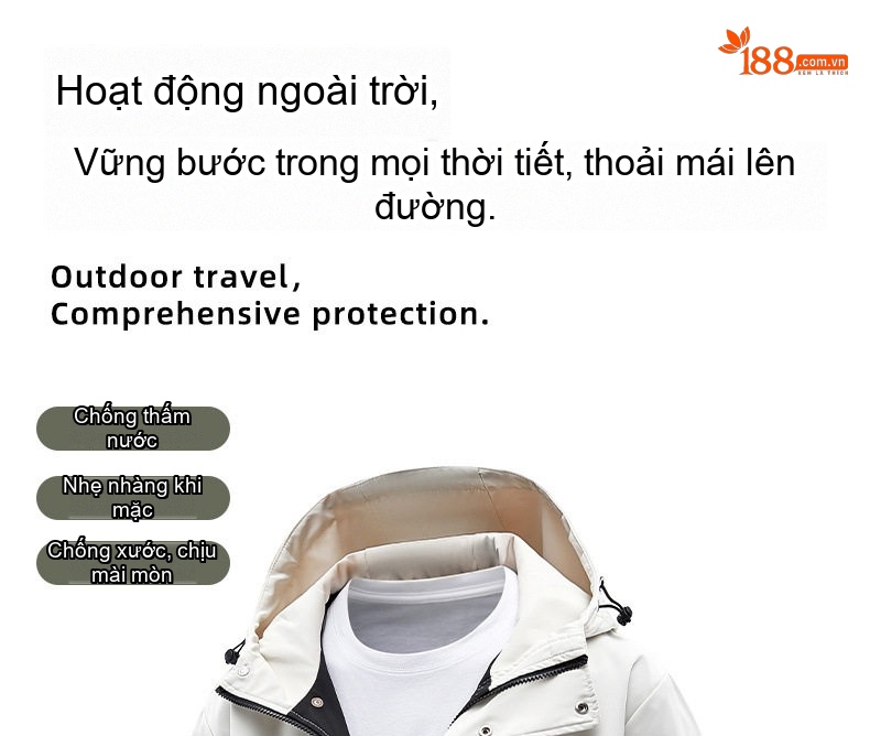 Áo khoác gió chống thấm nước mỏng nhẹ phong cách Hàn Quốc chi tiết 9