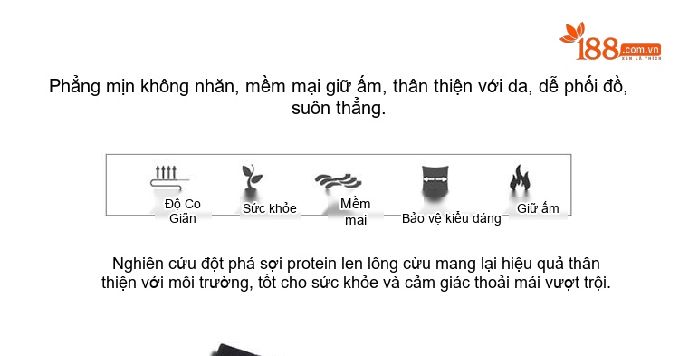 Quần Tây Nam Ống Đứng Lông Cừu Dày Dặn Ấm Áp Màu Đen chi tiết 8