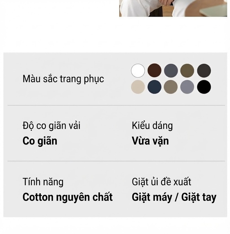 Áo Thun Tay Dài Nam Cotton 270g Cổ Tròn Dáng Rộng Màu Trắng, Nâu, Xám, Đen chi tiết 9