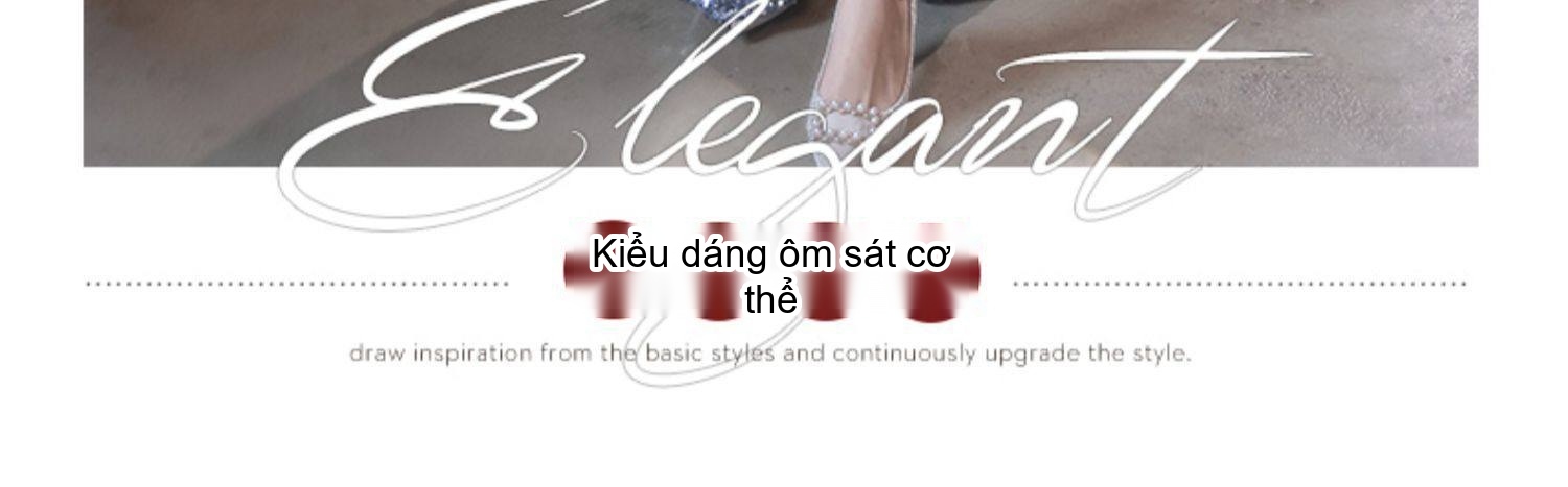 Đầm Dạ Hội Nữ Lấp Lánh Xẻ Tà Dáng Dài Tay Dài Màu Bạc, Vàng Đồng chi tiết 9
