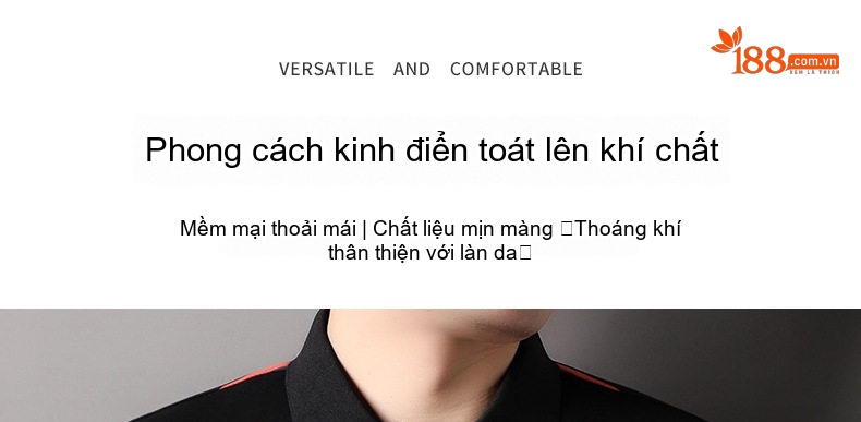 Áo Polo Nam Tay Ngắn Họa Tiết Sọc Thời Trang Thoáng Khí Màu Đen, Trắng, Cam, Xám chi tiết 1