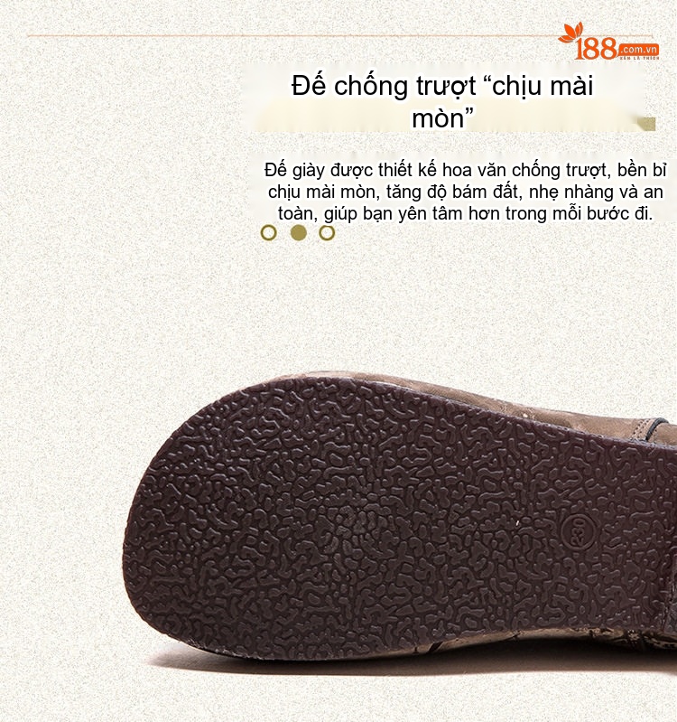 Boot Nữ Cổ Ngắn Vải Lụa Họa Tiết Vintage Chiều Cao Đế Khoảng 1cm Màu Nâu, Đen chi tiết 6