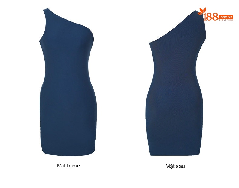 Váy Ôm Body Nữ Hai Dây Lưới Trong Suốt Thiết Kế Lệch Tà Phong Cách Gợi Cảm Màu Xanh Navy chi tiết 7