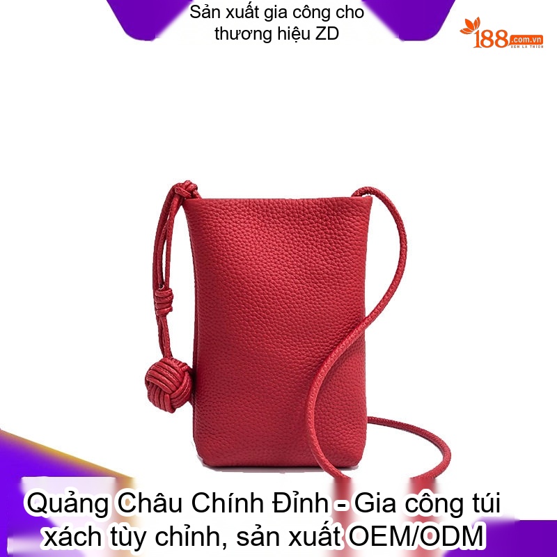 Túi Đeo Chéo Nữ Da Thật Phong Cách Hàn Quốc Màu Nâu chi tiết 22