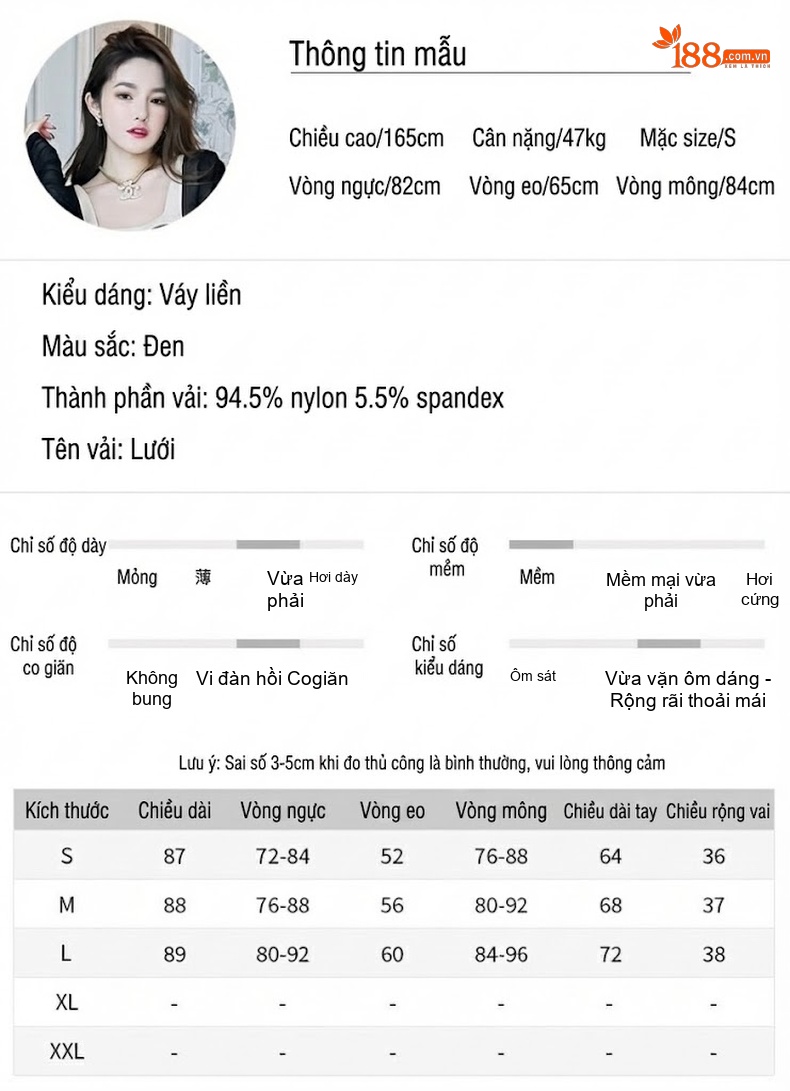 Váy Ôm Body Tay Dài Lưới Thiết Kế Dây Rút Phong Cách Châu Âu Màu Đen chi tiết 2