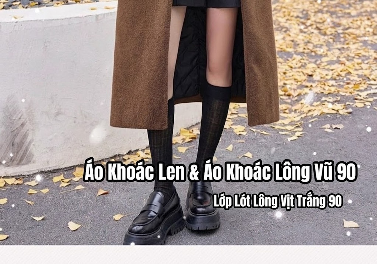 Áo Khoác Phao Lông Vũ Nữ Dáng Dài Phong Cách Hàn Quốc Thời Trang Màu Đen, Nâu chi tiết 3