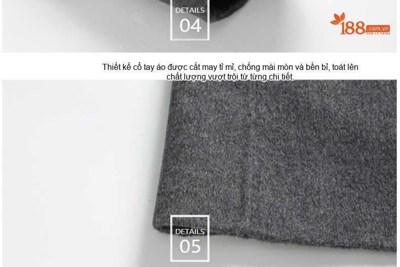 Áo Khoác Dạ Nam Trung Niên Dáng Dài Màu Đen, Xám chi tiết 14