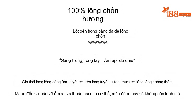 Áo Khoác Da Thật Nam Lót Lông Chồn Dày Dặn Cổ Lông Cừu Màu Đen chi tiết 2