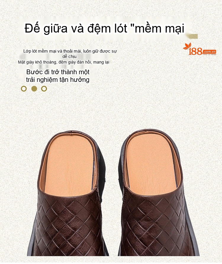 Dép Sục Nữ Đế Dày Da Bóng Chiều Cao Đế Khoảng 5cm Màu Đen, Nâu chi tiết 7