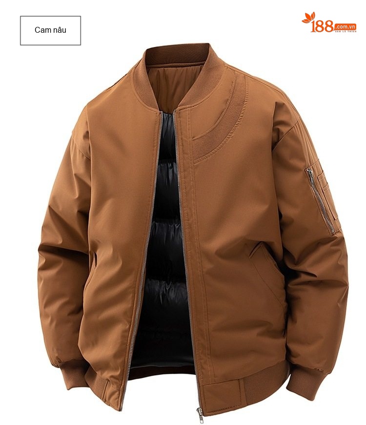 Áo Khoác Bông Nam Dày Dặn Cổ Bóng Chày Cotton Dáng Rộng Giữ Ấm Phong Cách Cặp Đôi Màu Kem, Nâu, Xanh, Đen... chi tiết 22