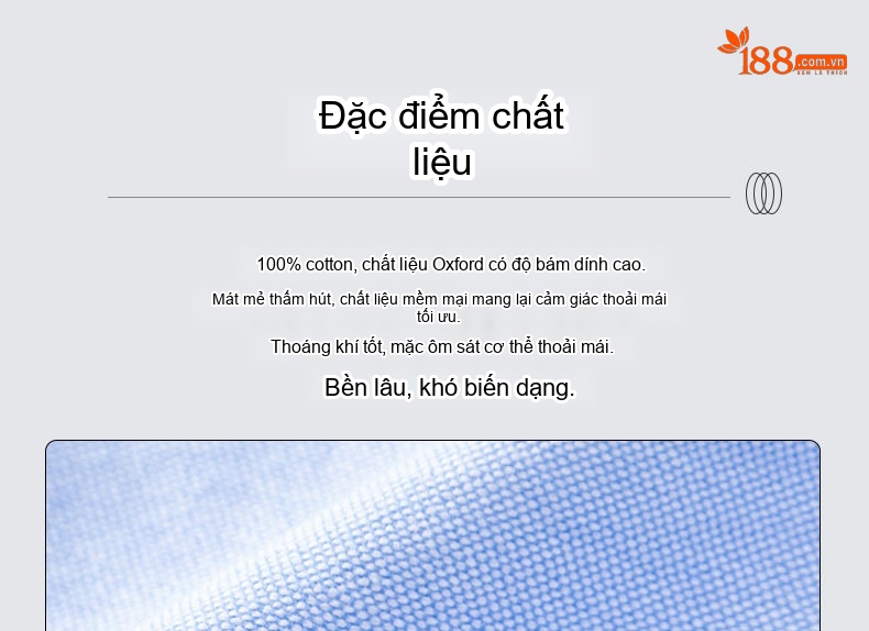 Áo Sơ Mi Nam Tay Dài Cổ Trụ Oxford Cotton Dáng Ôm Màu Vàng, Xanh Lam, Xanh Dương, Xám... chi tiết 4
