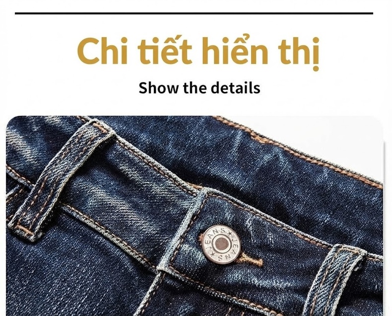 Quần Jean Nam Ống Đứng Lót Lông Dày Dặn Co Giãn Tốt Màu Xanh Dương chi tiết 23