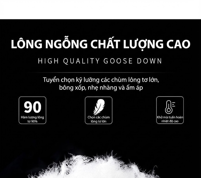 Áo Khoác Phao Nam Cổ Bẻ Lông Vũ Dáng Ôm Vừa, Mỏng Nhẹ Màu Xám Đen chi tiết 3