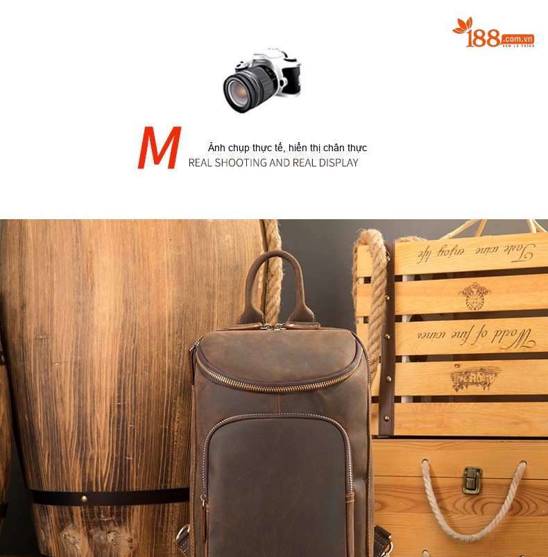 Túi Đeo Chéo Nam Da Mờ Phong Cách Retro Cao Cấp Màu Nâu chi tiết 54
